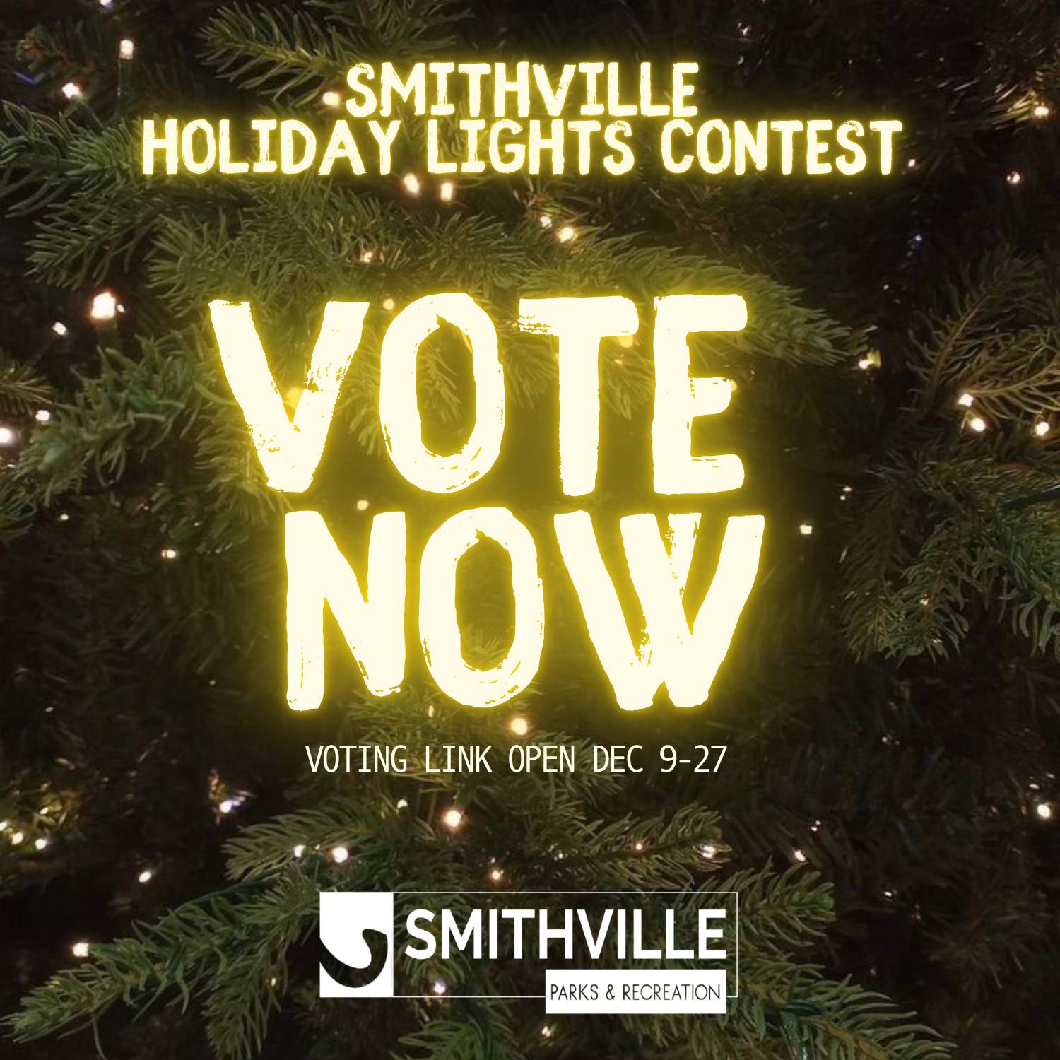 Smithville Holiday Lights Contest Door hanger (5 x 5 in) (1) - Copy